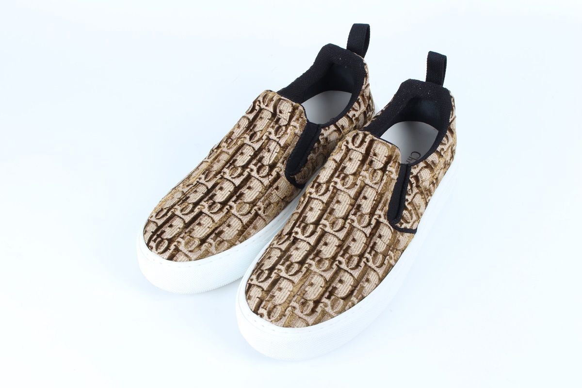 Dior Slip-On Shoes Brown Size 38 - SKU