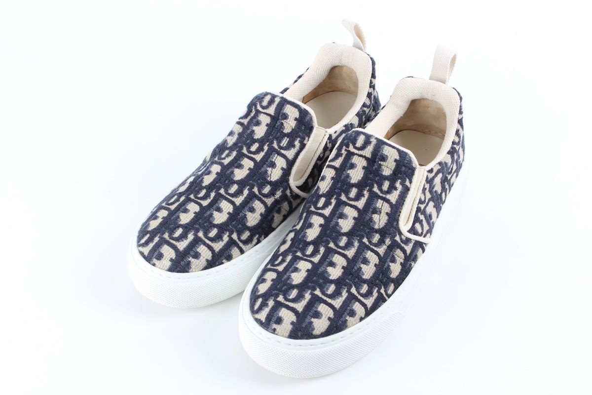 Dior Sola Slip-On Navy/Beige Shoes 36.5 SKU