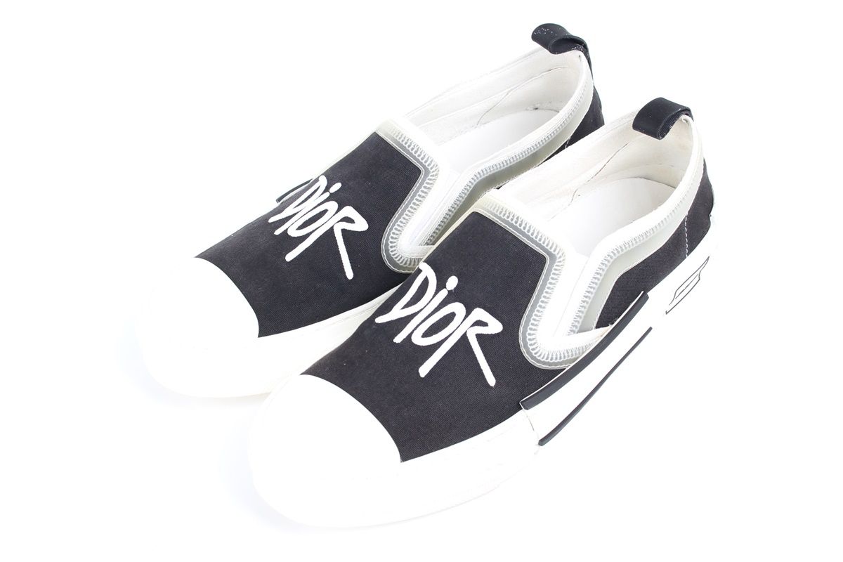 Dior Stussy Logo Slip-On Shoes - Size 42.5