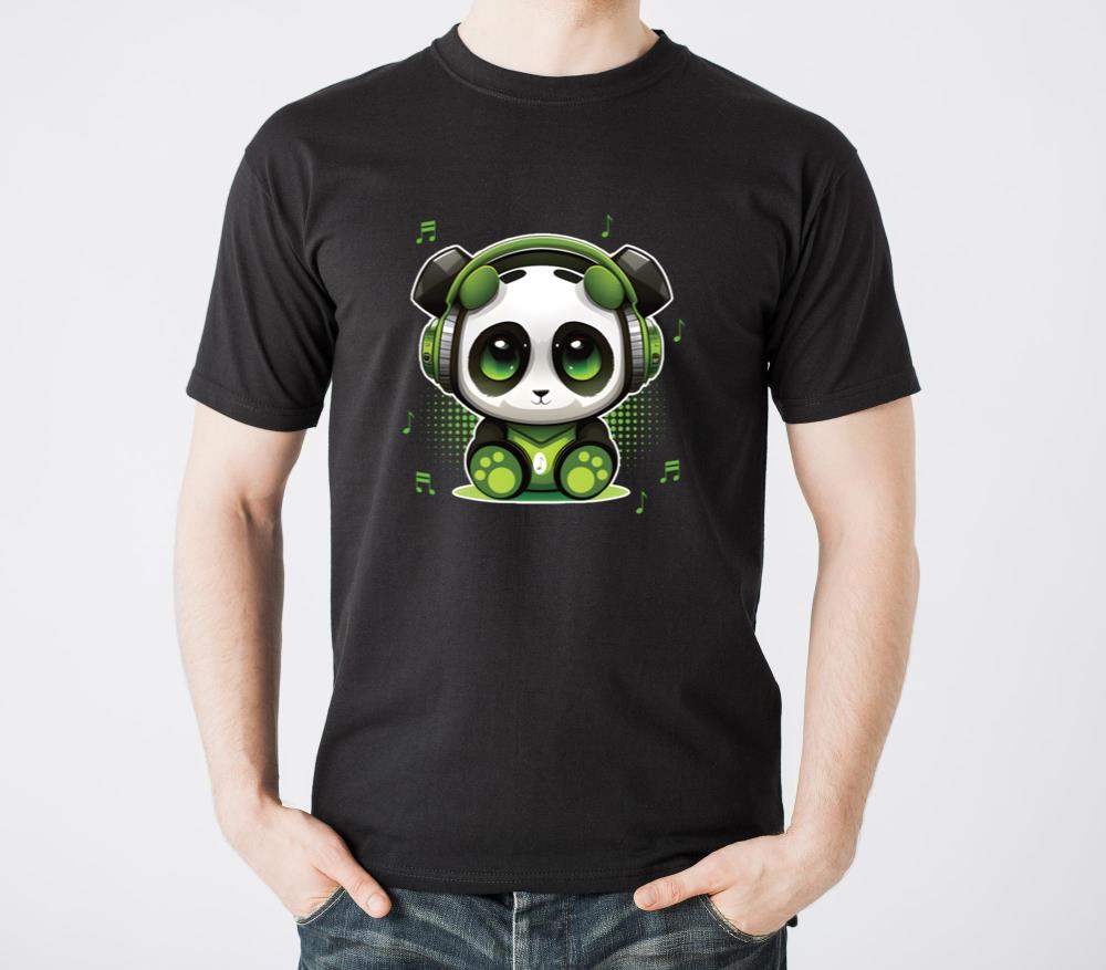 Dj Panda With Headphones Panda - Unisex Standard T-Shirt