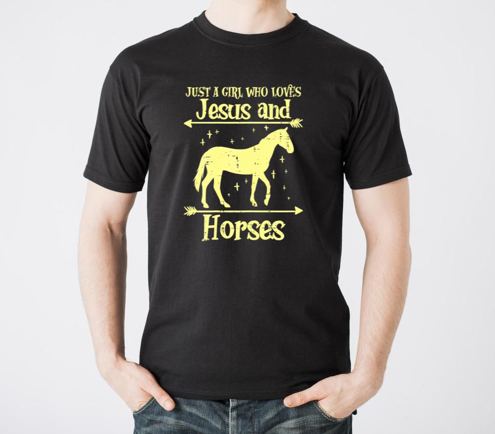 DMM279137Just A Girl Who Loves Jesus And Horses Ch - Unisex Standard T-Shirt
