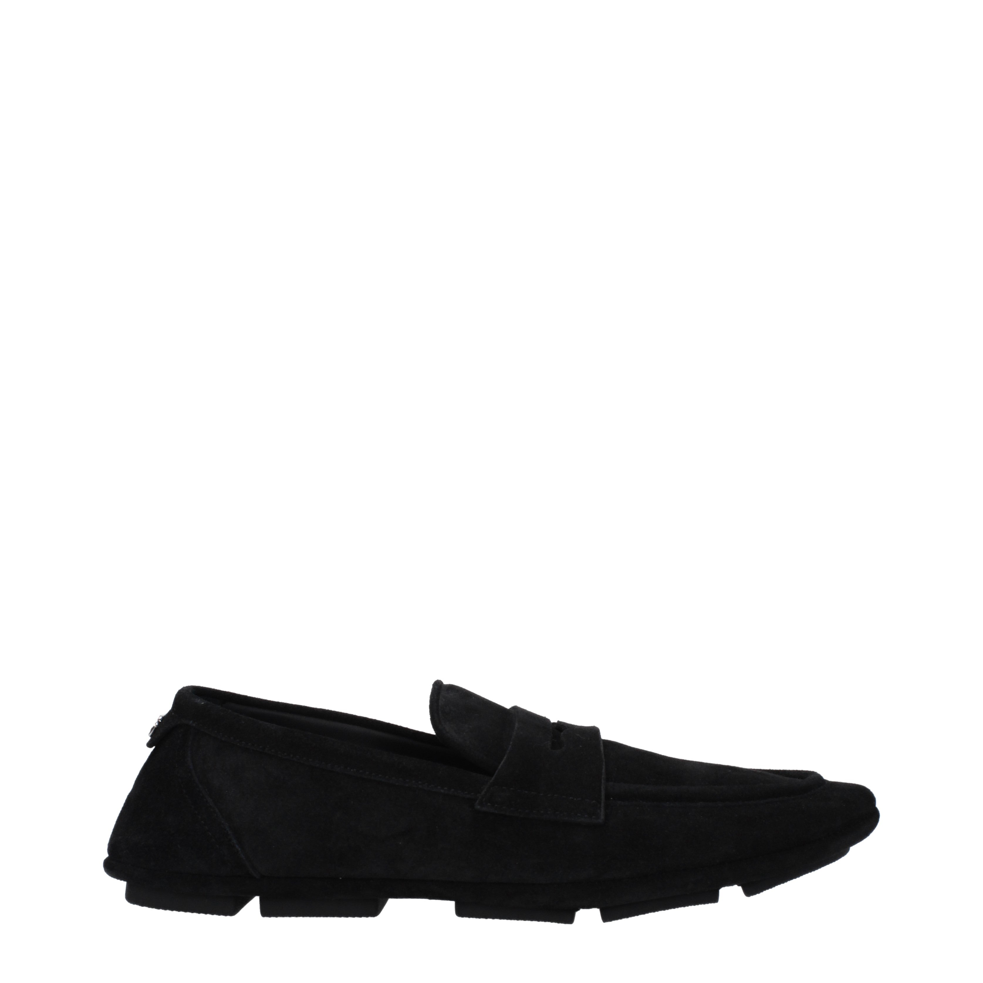 Dolce&Gabbana Loafers Men Suede Black