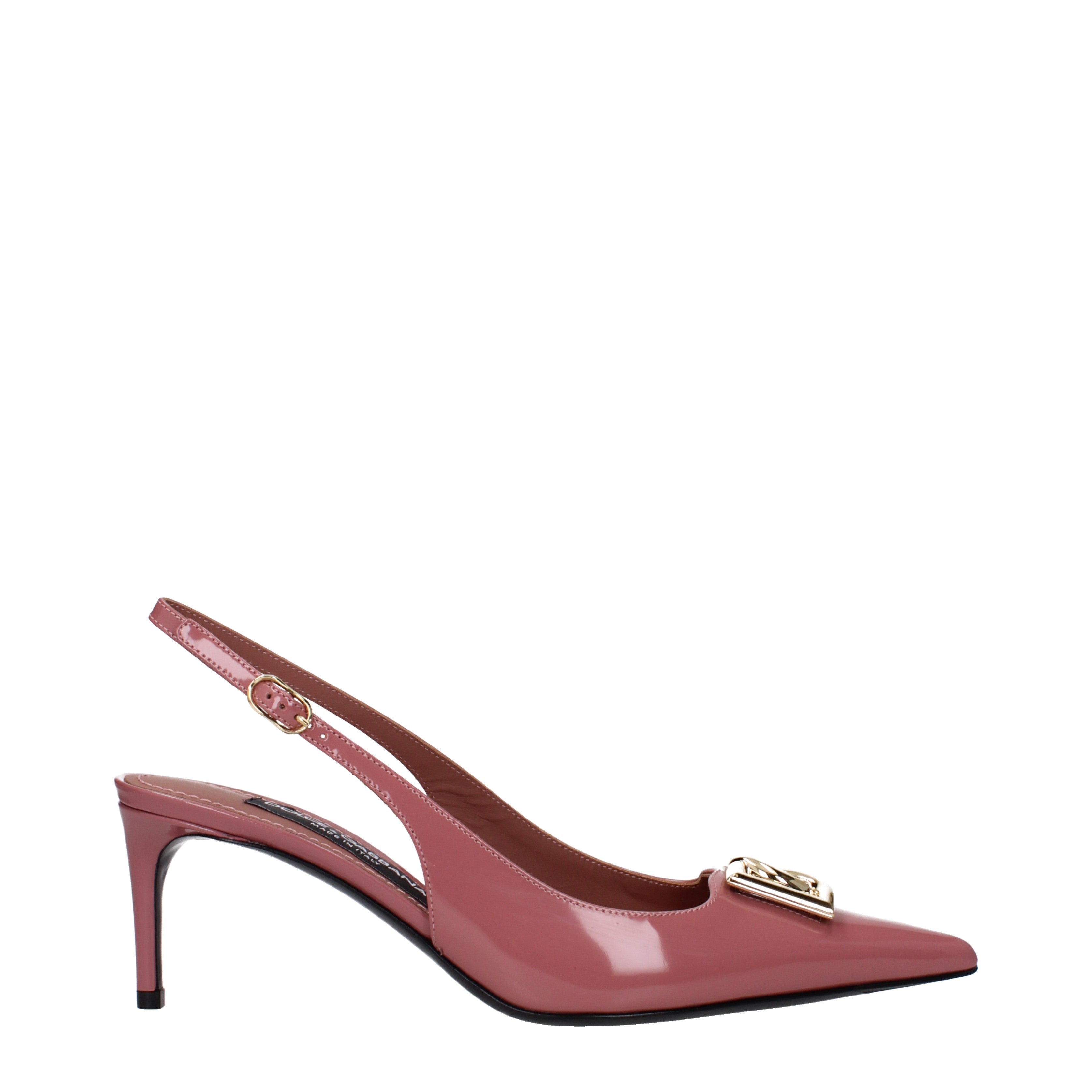 Dolce&Gabbana Sandals Women Patent Leather Pink/Antique Pink