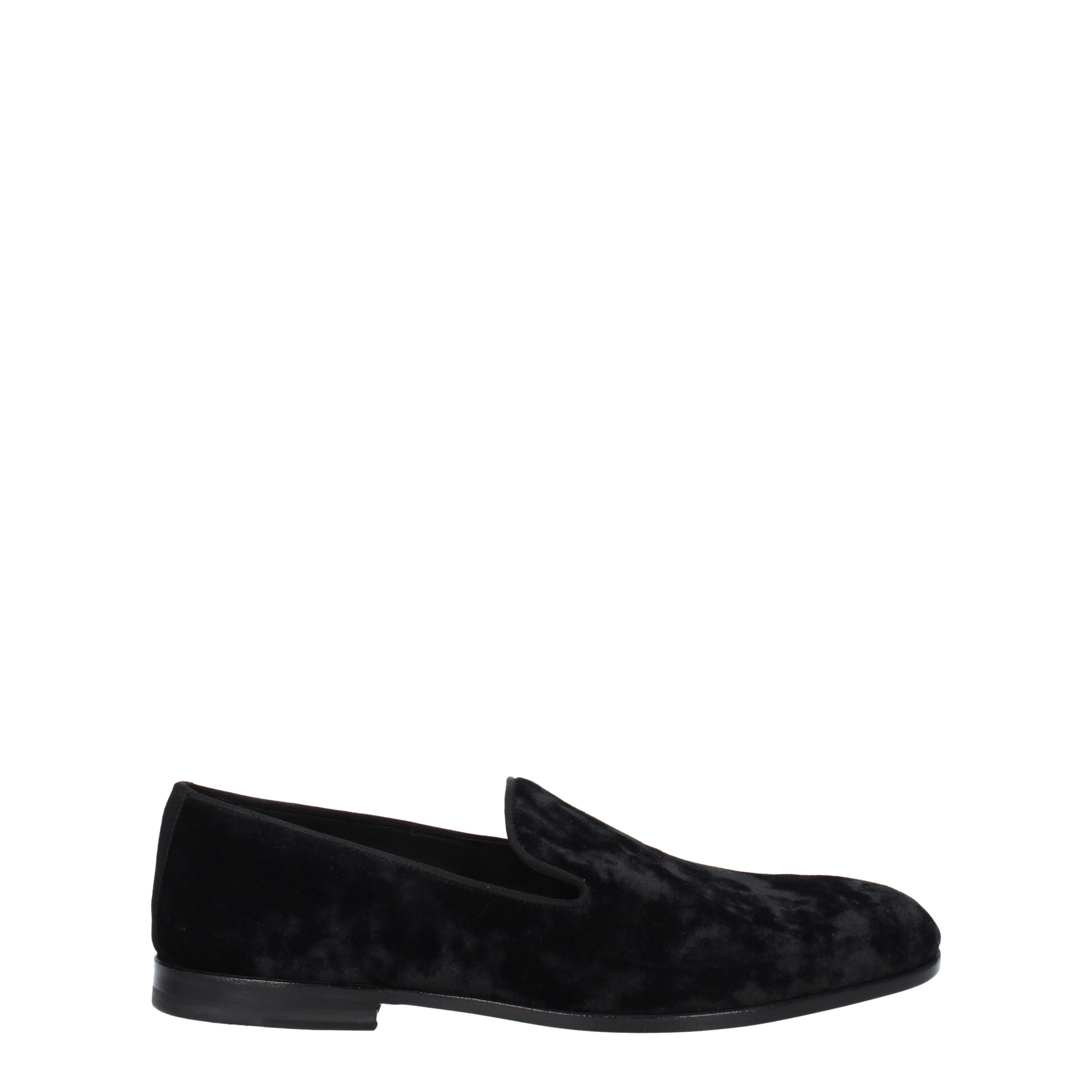 Dolce&Gabbana Slip on Men Velvet Black