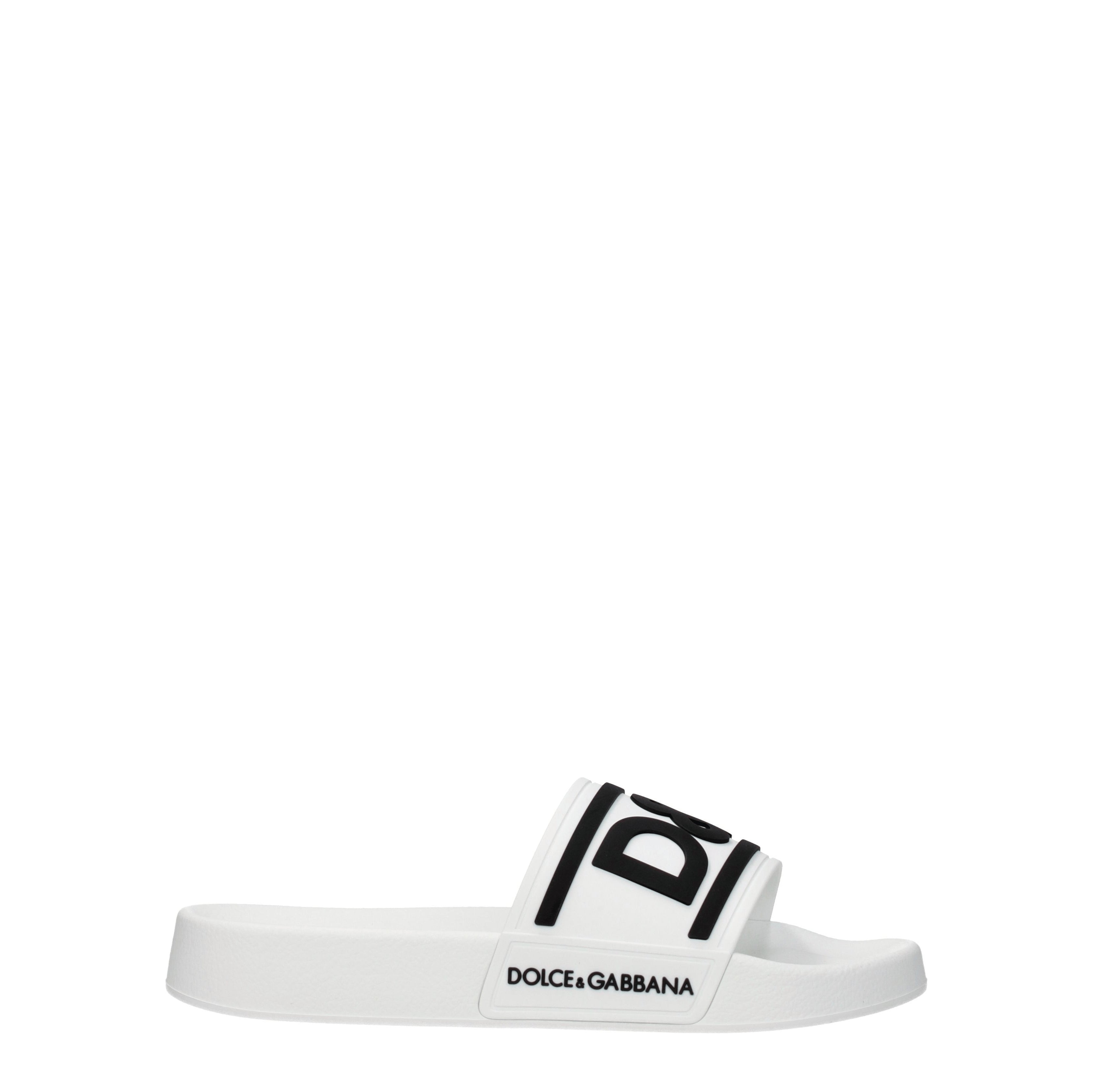 Dolce&Gabbana Slippers and Clogs Women Rubber White/Black