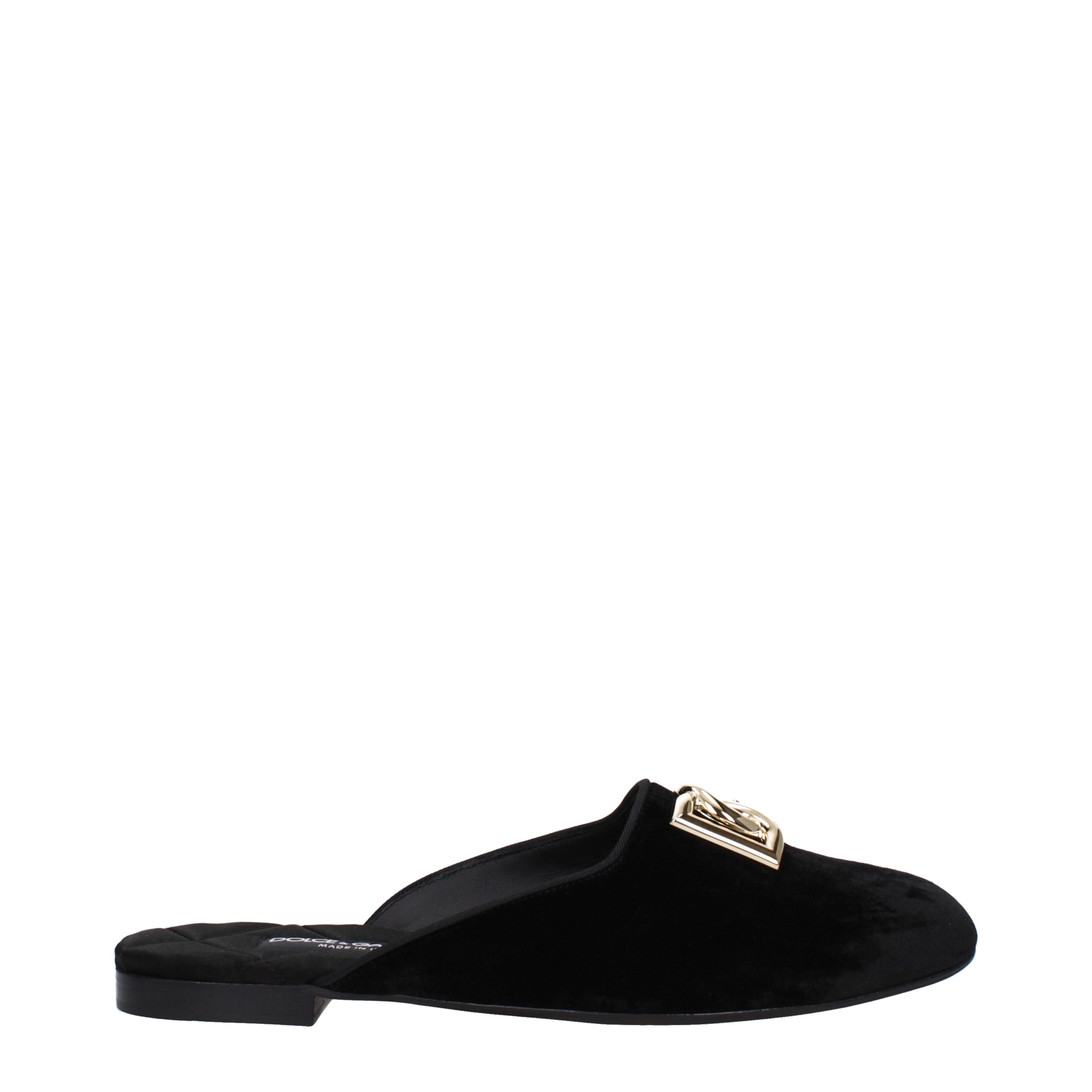 Dolce&Gabbana Slippers and Clogs Women Velvet Black