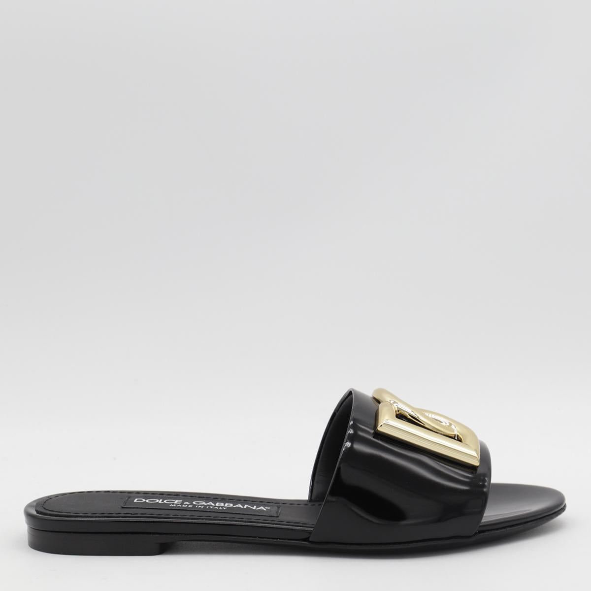 Dolce & Gabbana Black Leather Flats