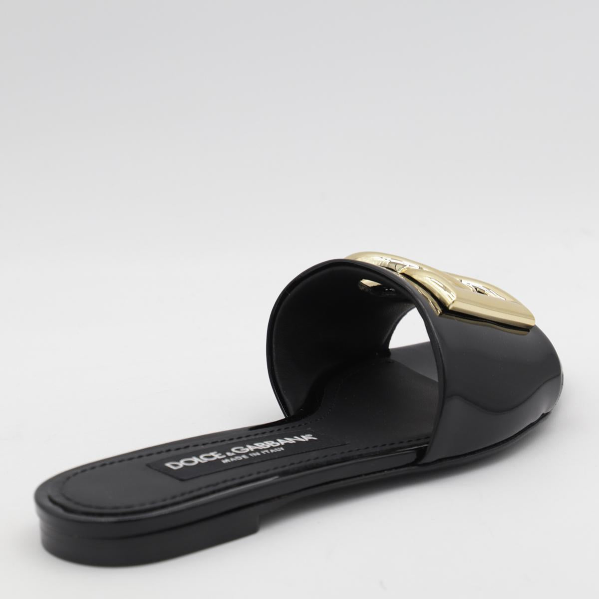 Dolce & Gabbana Black Leather Flats