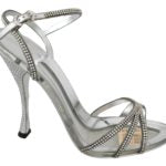 Dolce & Gabbana Crystal Strappy Sandals Silver