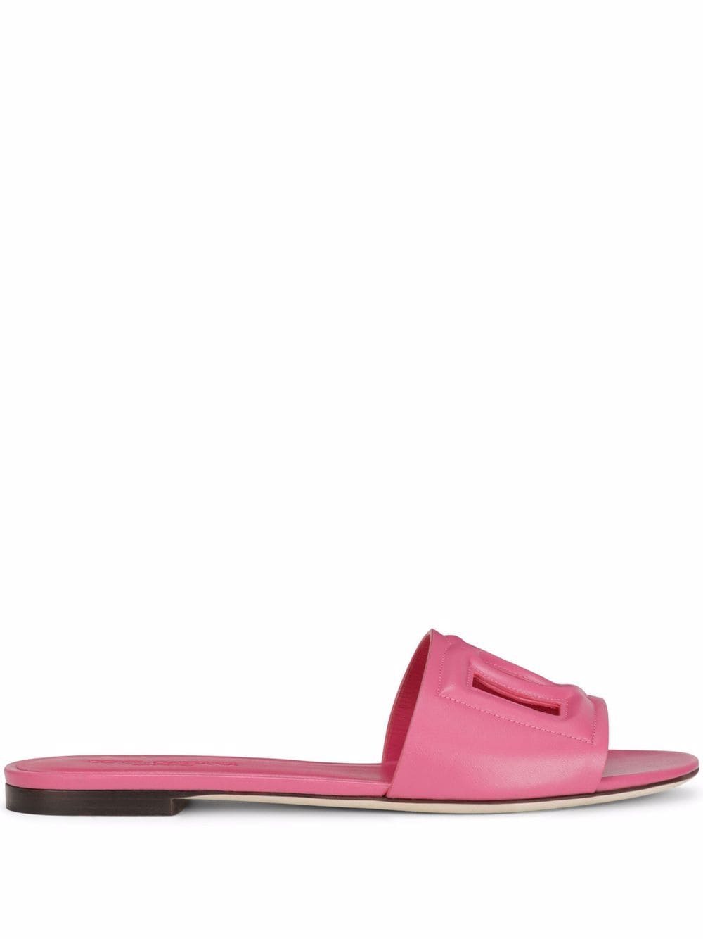Dolce & Gabbana Dg Leather Flat Sandals