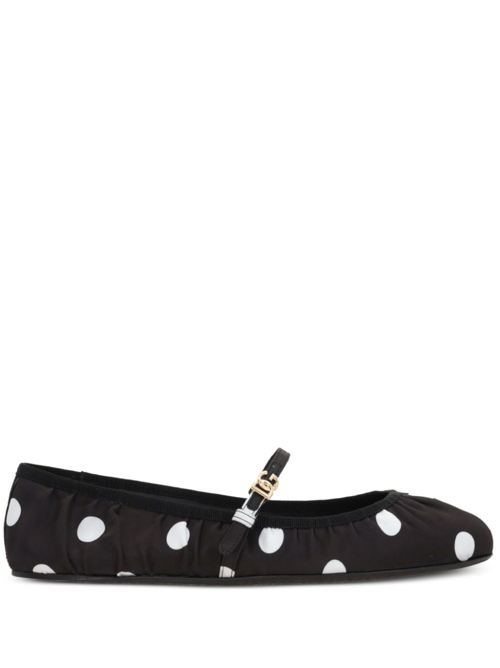 Dolce & Gabbana Dots Print Satin Ballets