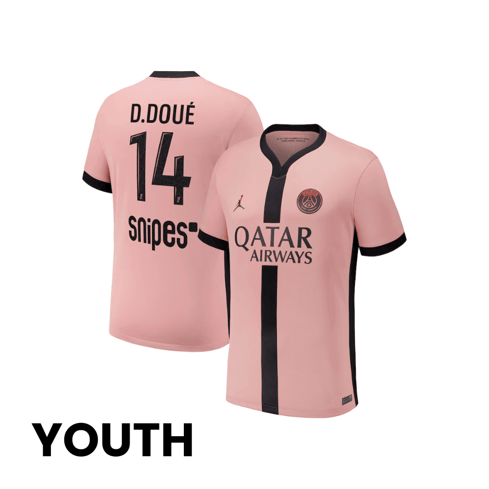 Dsir Dou 14 Paris Saint-Germain 2024/25 Third YOUTH Jersey - Pink