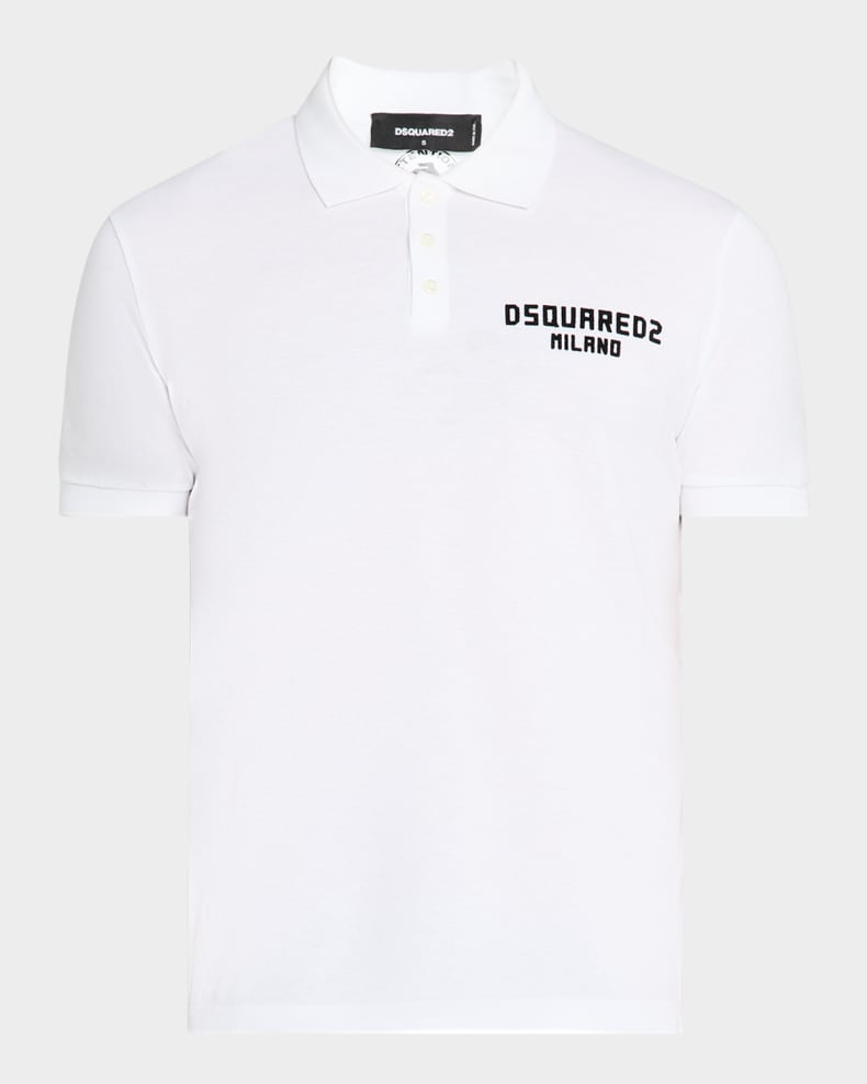 Dsquared2 Men's Tennis Fit Polo Shirt Black/white