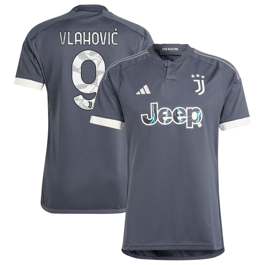 DuÅ¡an VlahoviÄ‡ Juventus adidas 2023/24 Third Player Jersey - Gray