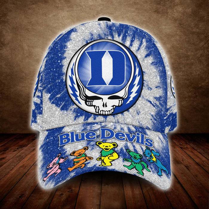Duke Blue Devils Grateful Dead Band 3D Baseball Cap Blue CNI350
