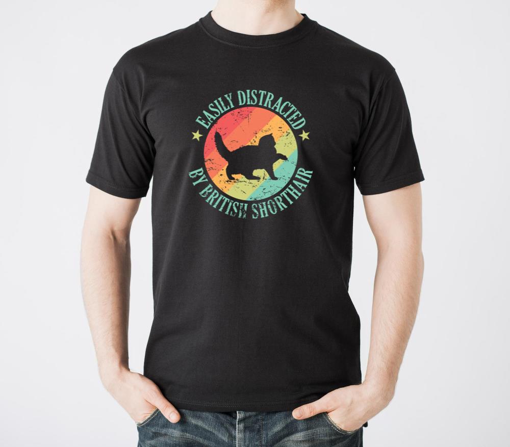 Easily Distracted by British Shorthair - Unisex Standard T-Shirt