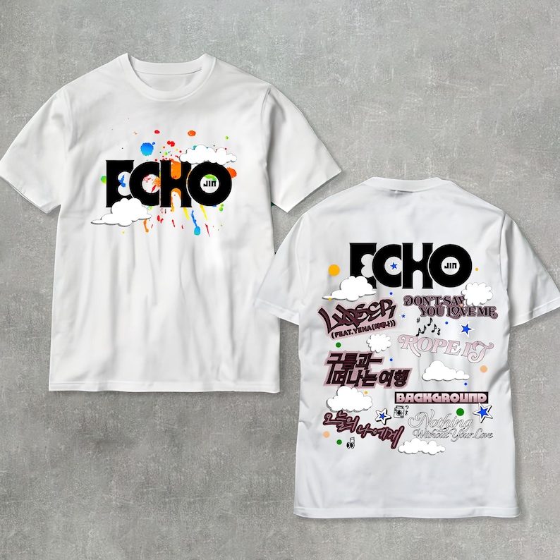 Echo Jin Tracklist Shirt, Supertuna Jin T-Shirt, Jin Dont Say You Love Me Tour 2025 Shirt