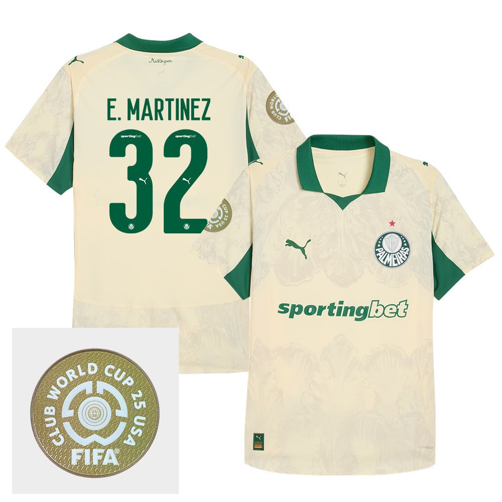 Emiliano Martnez 32 SE Palmeiras x KidSuper 2025/26 FIFA Club World Cup 25 USA Patch Men Jersey - Yellow