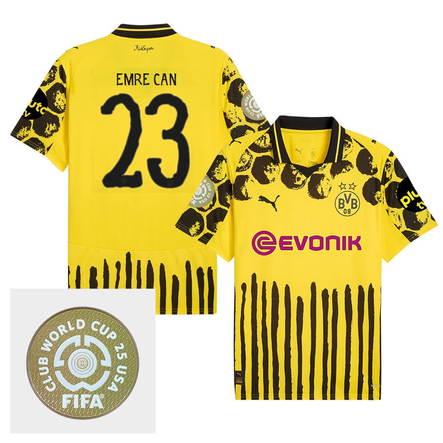 Emre Can 23 Borussia Dortmund x KidSuper 2025/26 FIFA Club World Cup 25 USA Patch Men Jersey - Yellow