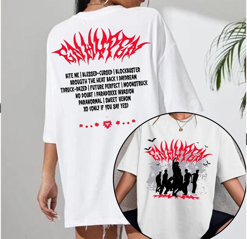 Enhypen Orange County T-Shirt, Enhypen Loose Shirt, Enhypen Walk The Line World Tour 2025 Shirt