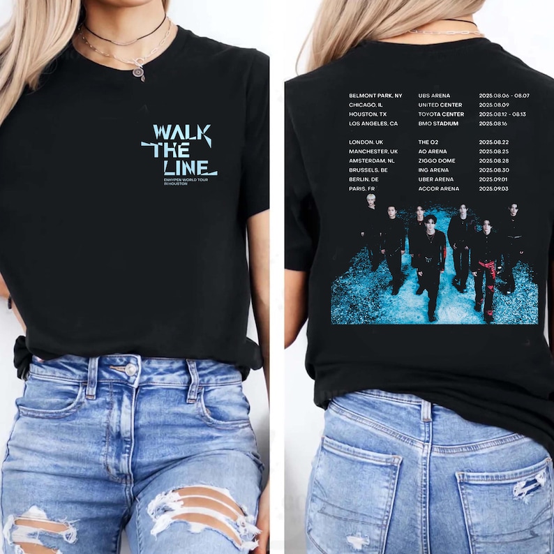 Enhypen World Tour Walk The Line In U.S & Europe Enhypen Shirt Enhypen Tee 2025 Shirt