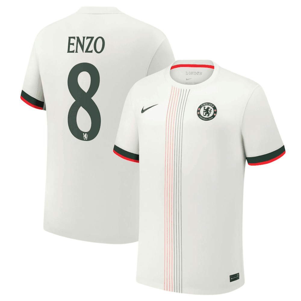 Enzo Fernndez 8 Chelsea 2025/26 Cup Away Men Jersey - White