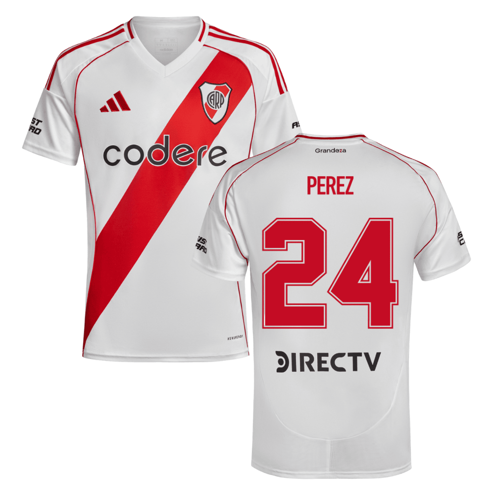 Enzo Perez 24 River Plate 2024-25 Home Match Jersey - White
