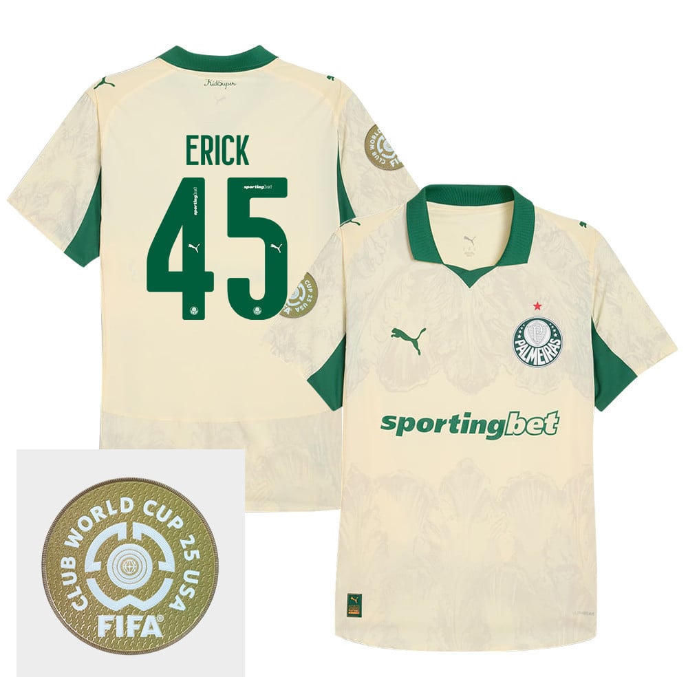 Erick Machado 45 SE Palmeiras x KidSuper 2025/26 FIFA Club World Cup 25 USA Patch Men Jersey - Yellow