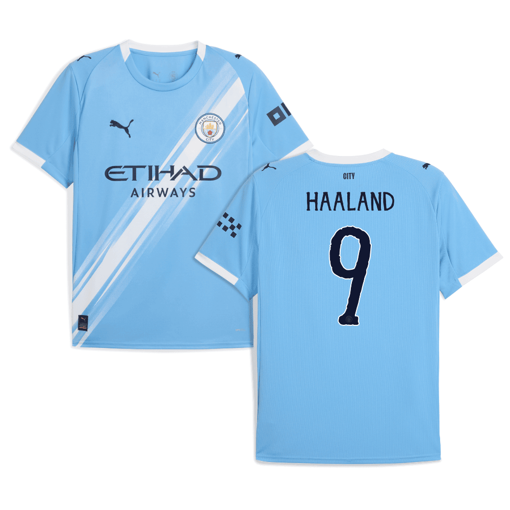 Erling Haaland 9 Manchester City x KidSuper 2025/26 Home Men Jersey - Sky Blue