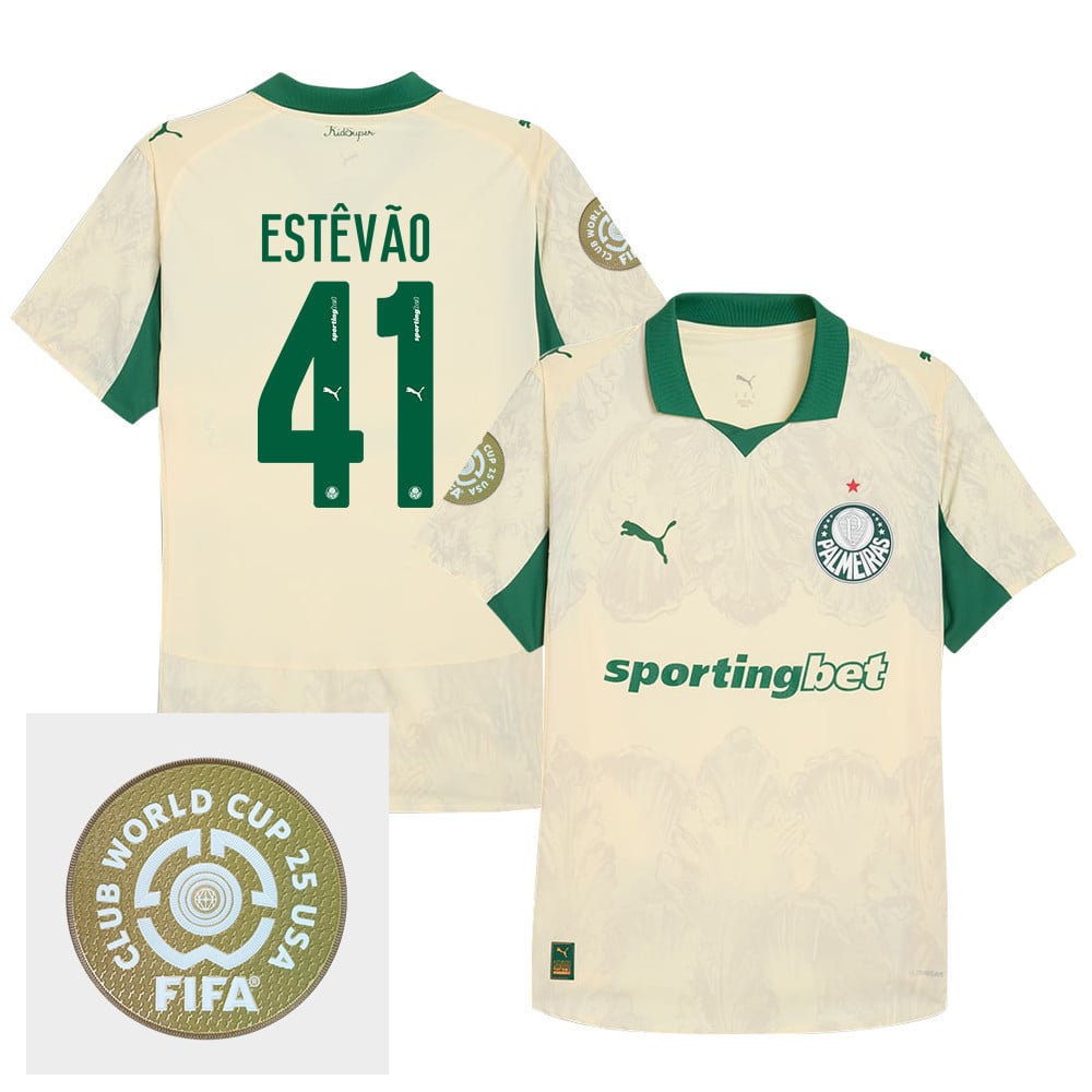 Estvo 41 SE Palmeiras x KidSuper 2025/26 FIFA Club World Cup 25 USA Patch Men Jersey - Yellow