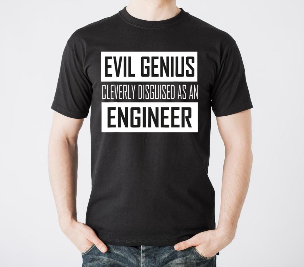 Evil Genius Engineer tshirt Job Title Funny Novelt - Unisex Standard T-Shirt