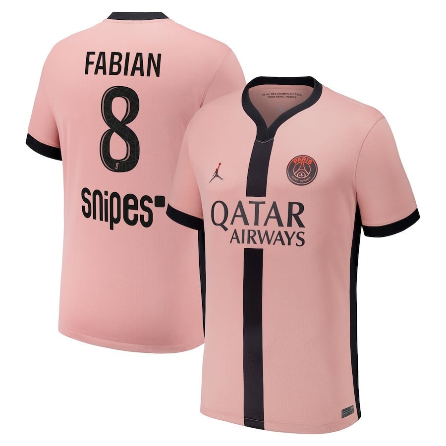 Fabin Ruiz 8 Paris Saint-Germain 2024/25 Third Men Jersey - Pink