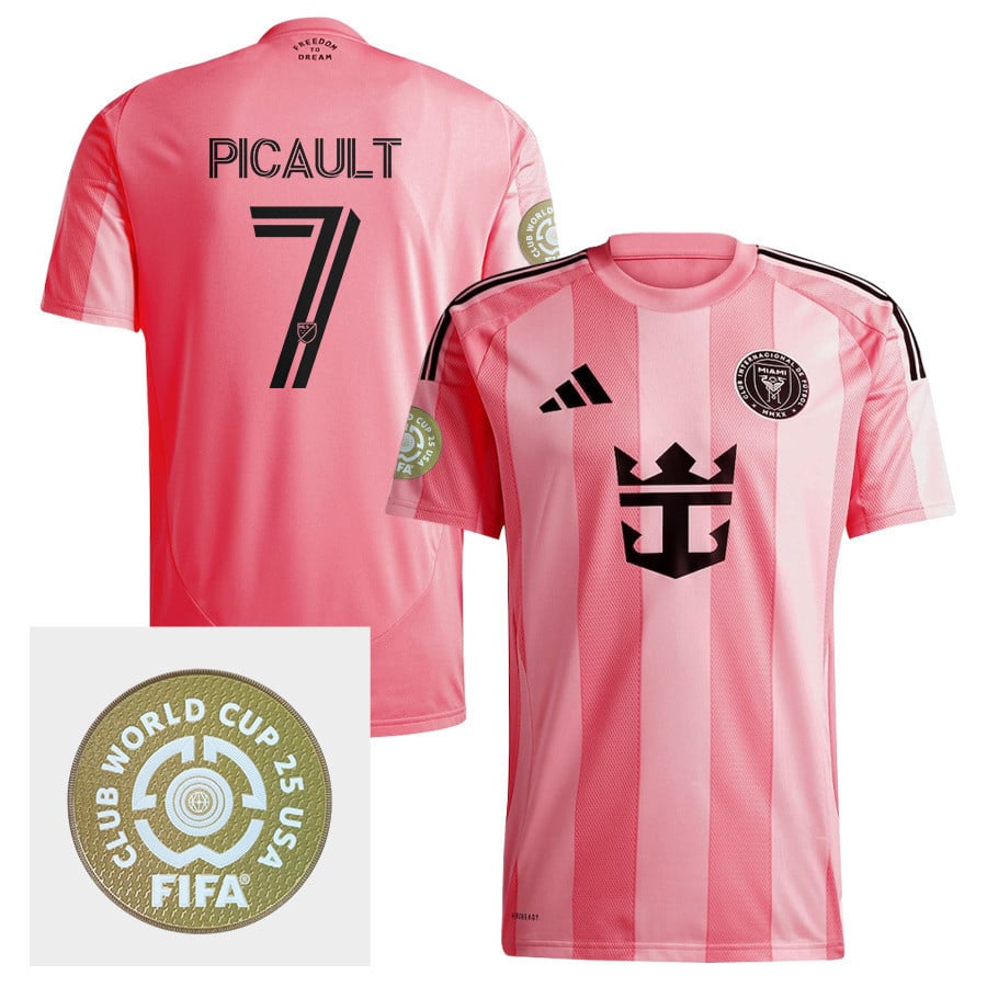 Fafa Picault 7 Inter Miami CF 2025 Euforia FIFA Club World Cup 25 USA Patch Men Jersey - Light Pink