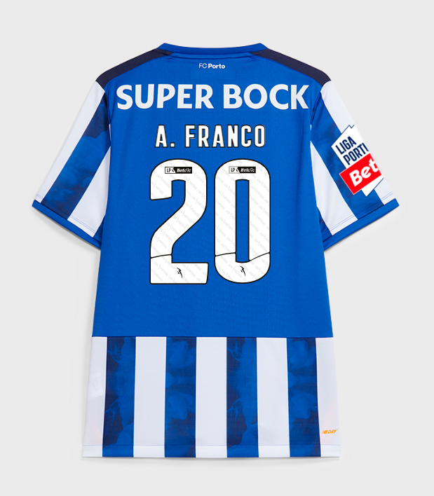 FC Porto 2024-25 Home A. FRANCO 20 Jersey - Blue White