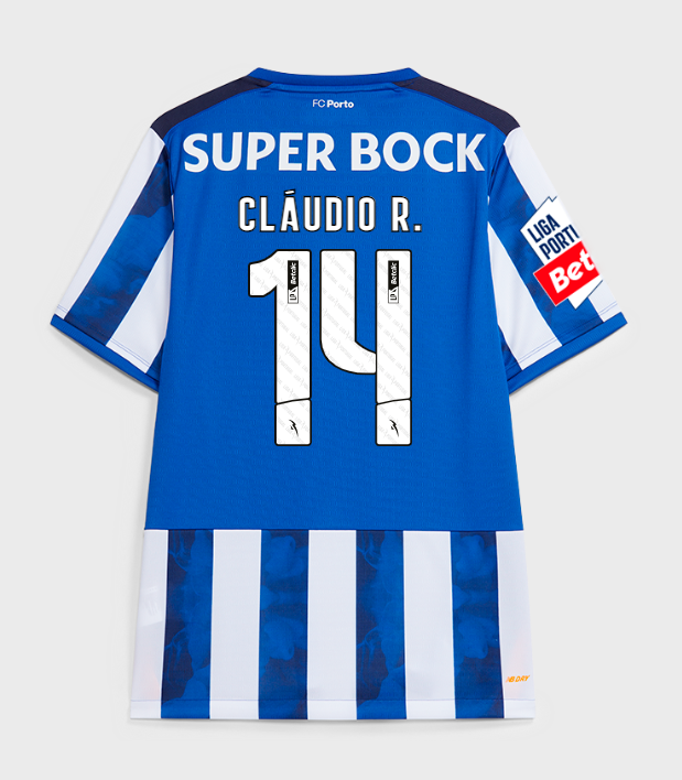 FC Porto 2024-25 Home CLAUDIO R. 14 Jersey - Blue White