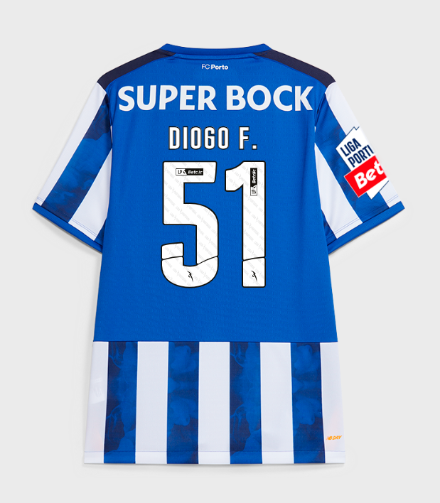 FC Porto 2024-25 Home DIOGO F. 51 Jersey - Blue White