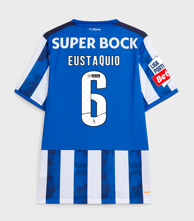 FC Porto 2024-25 Home EUSTAQUIO 6 Jersey - Blue White