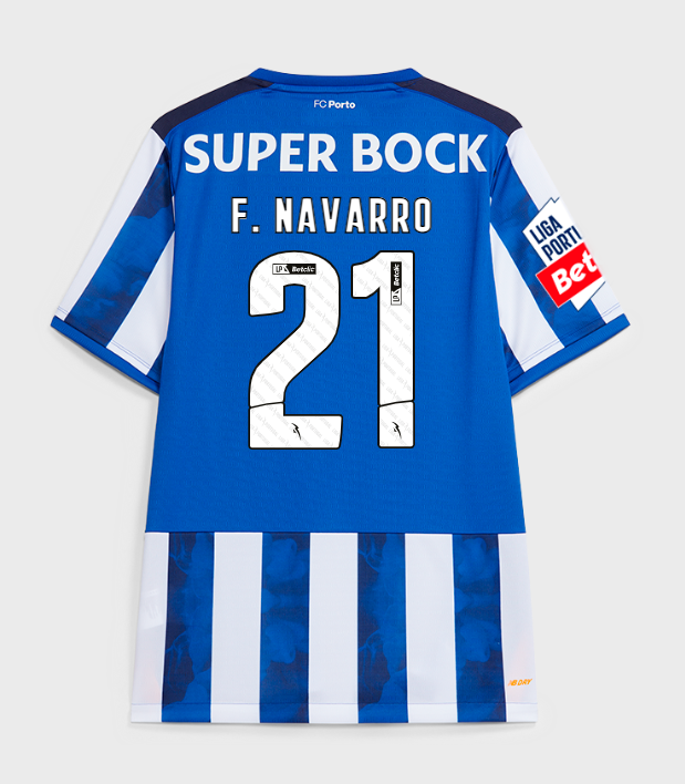 FC Porto 2024-25 Home F. NAVARRO 21 Jersey - Blue White
