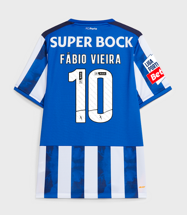 FC Porto 2024-25 Home FABIO VIEIRA 10 Jersey - Blue White