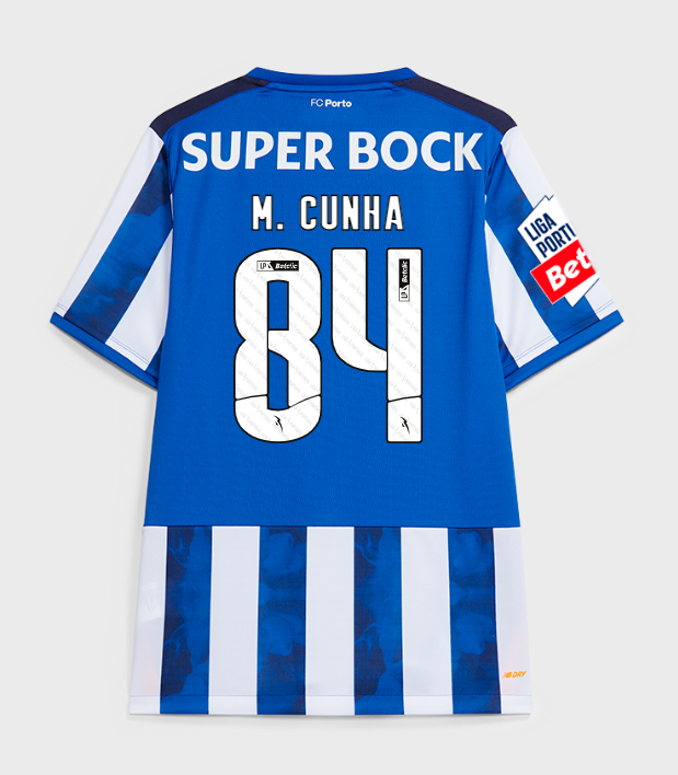 FC Porto 2024-25 Home M. CUNHA 84 Jersey - Blue White