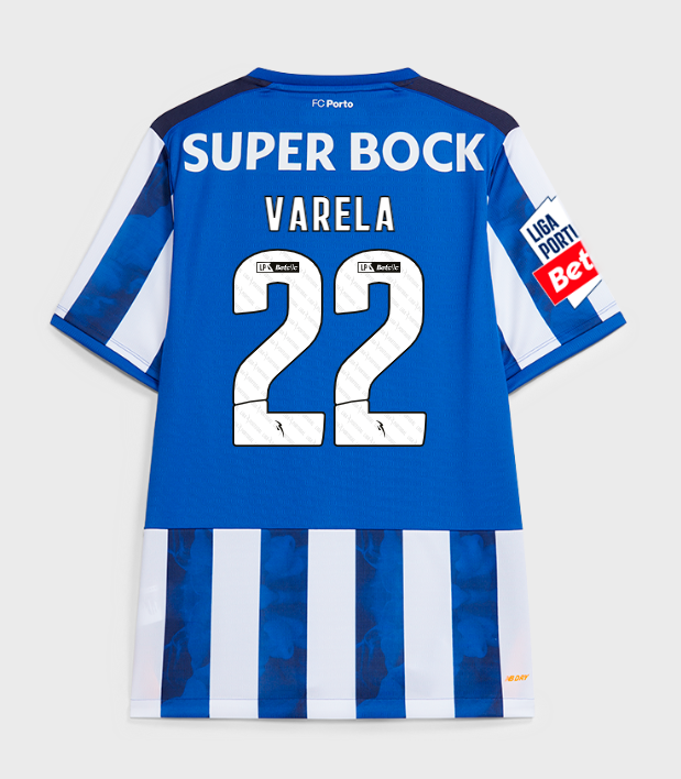 FC Porto 2024-25 Home VARELA 22 Jersey - Blue White