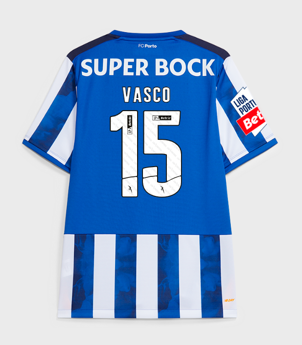 FC Porto 2024-25 Home VASCO 15 Jersey - Blue White