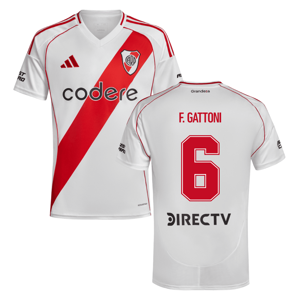 Federico Gattoni 6 River Plate 2024-25 Home Match Jersey - White