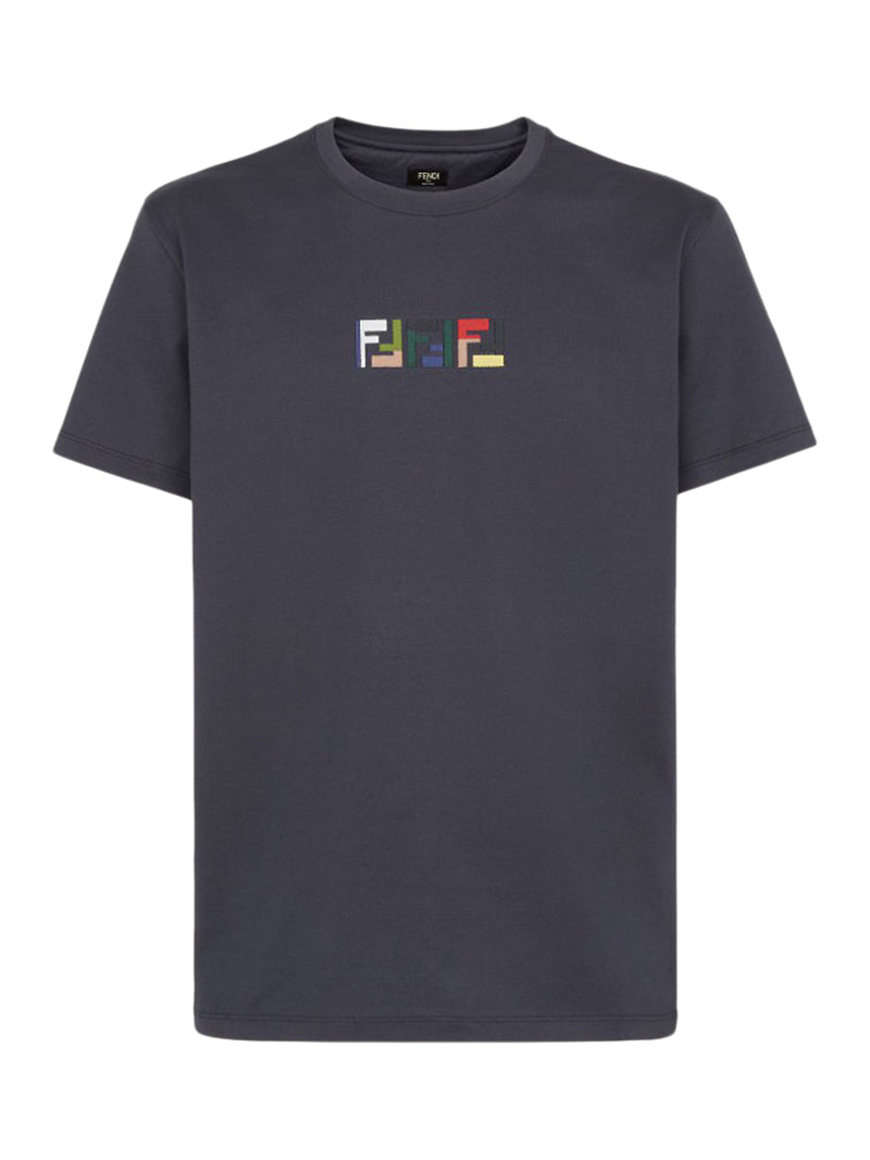 Fendi COTTON T-SHIRT WITH EMBROIDERY