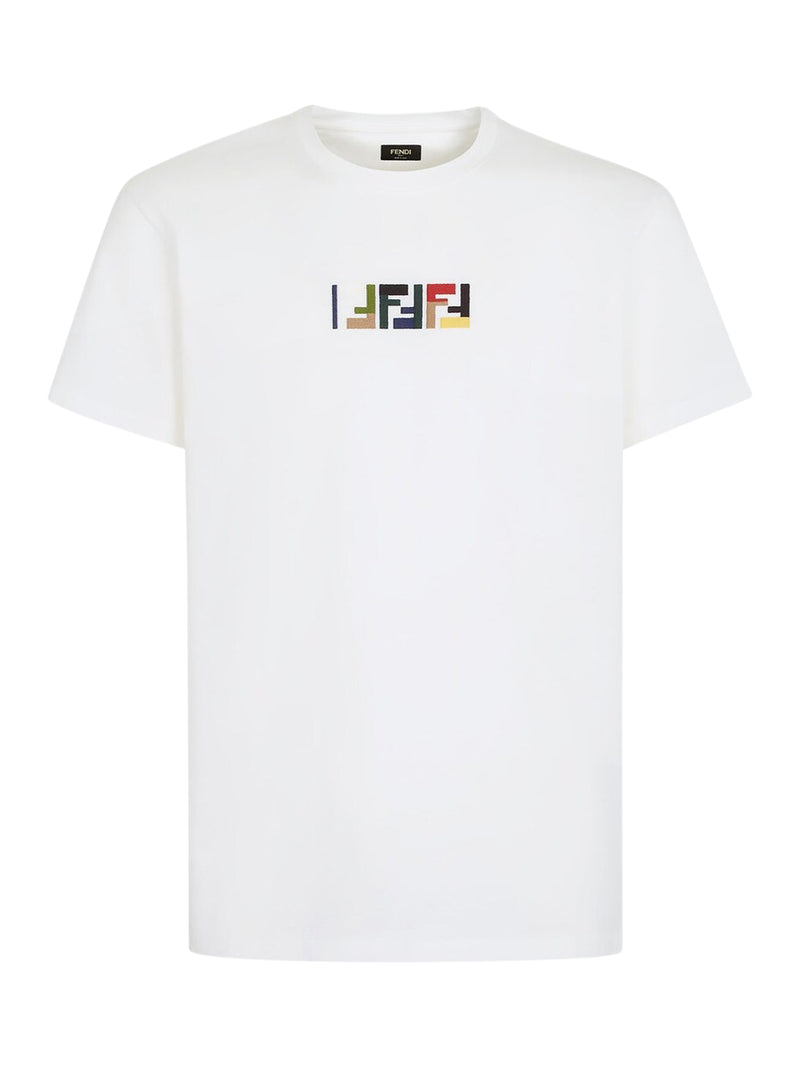 Fendi COTTON T-SHIRT WITH EMBROIDERY