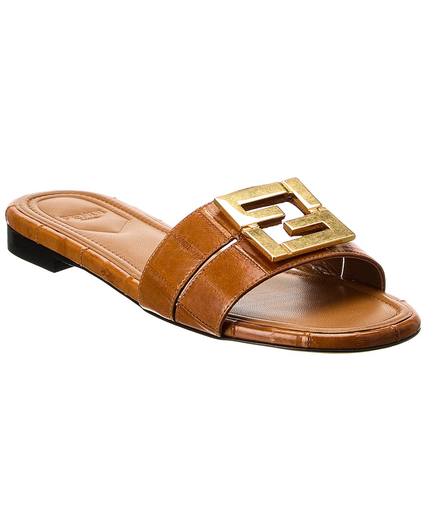 Fendi Ffold Leather Sandal