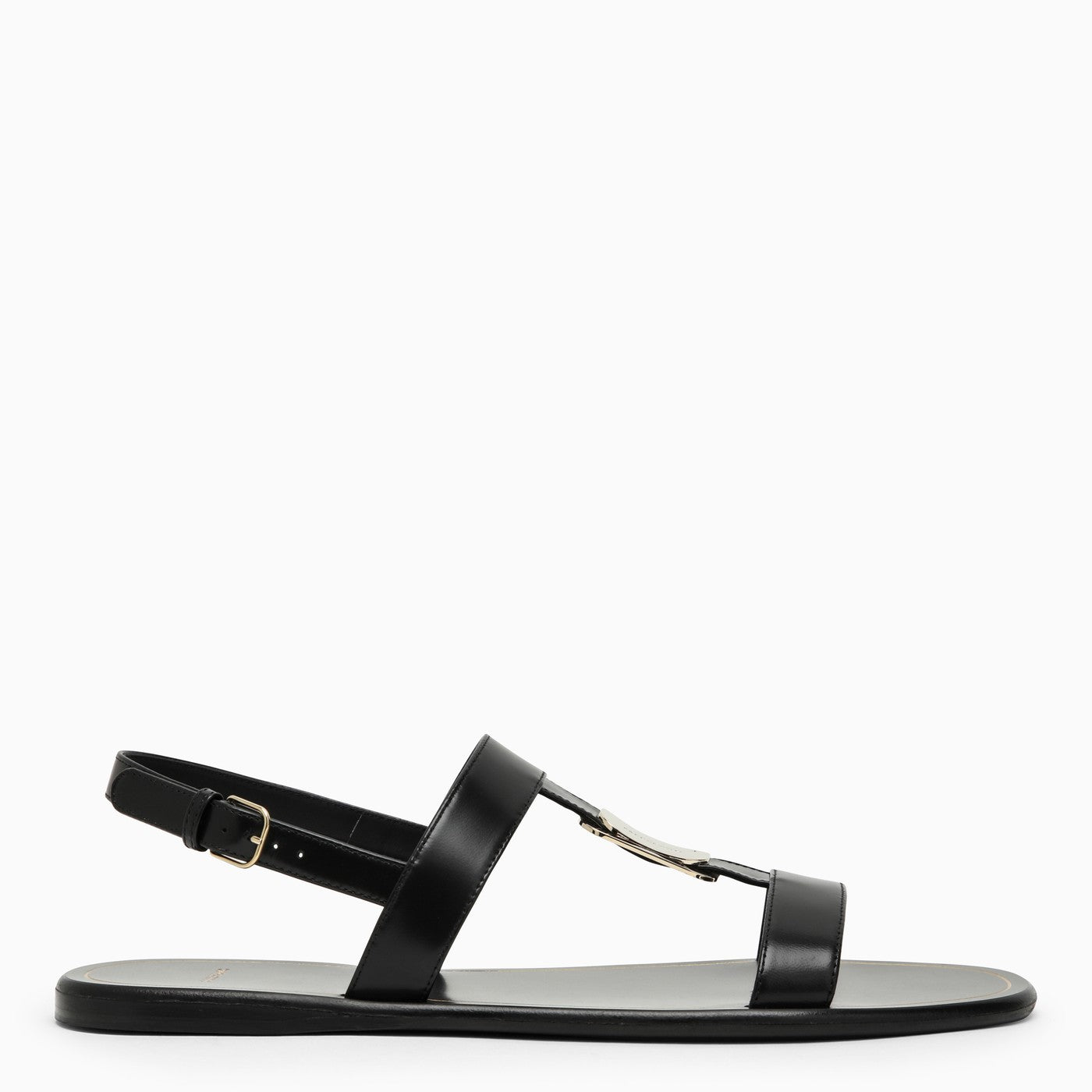 Ferragamo Black Capri Sandals