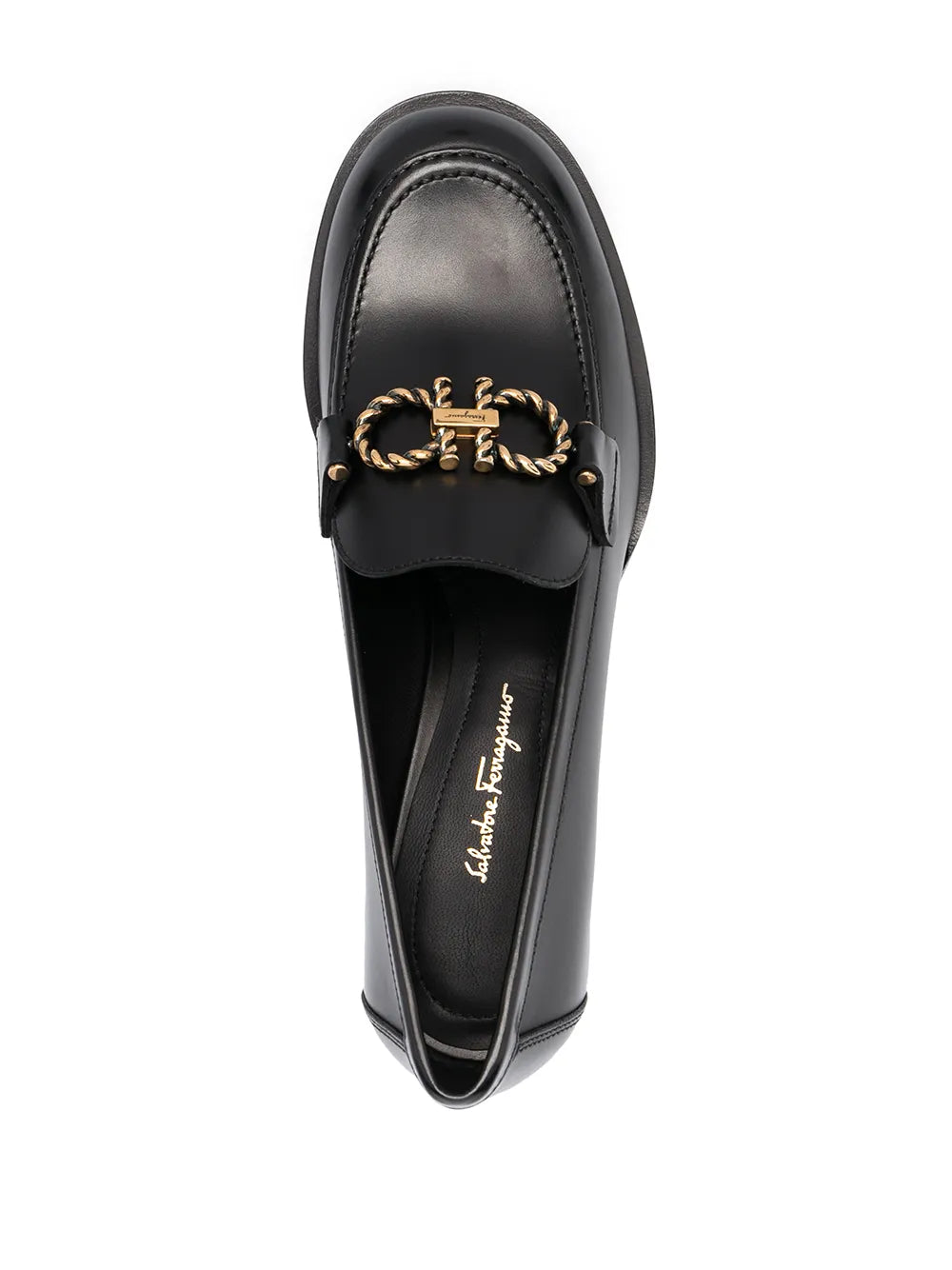 Ferragamo Gancini Block Heel Pumps
