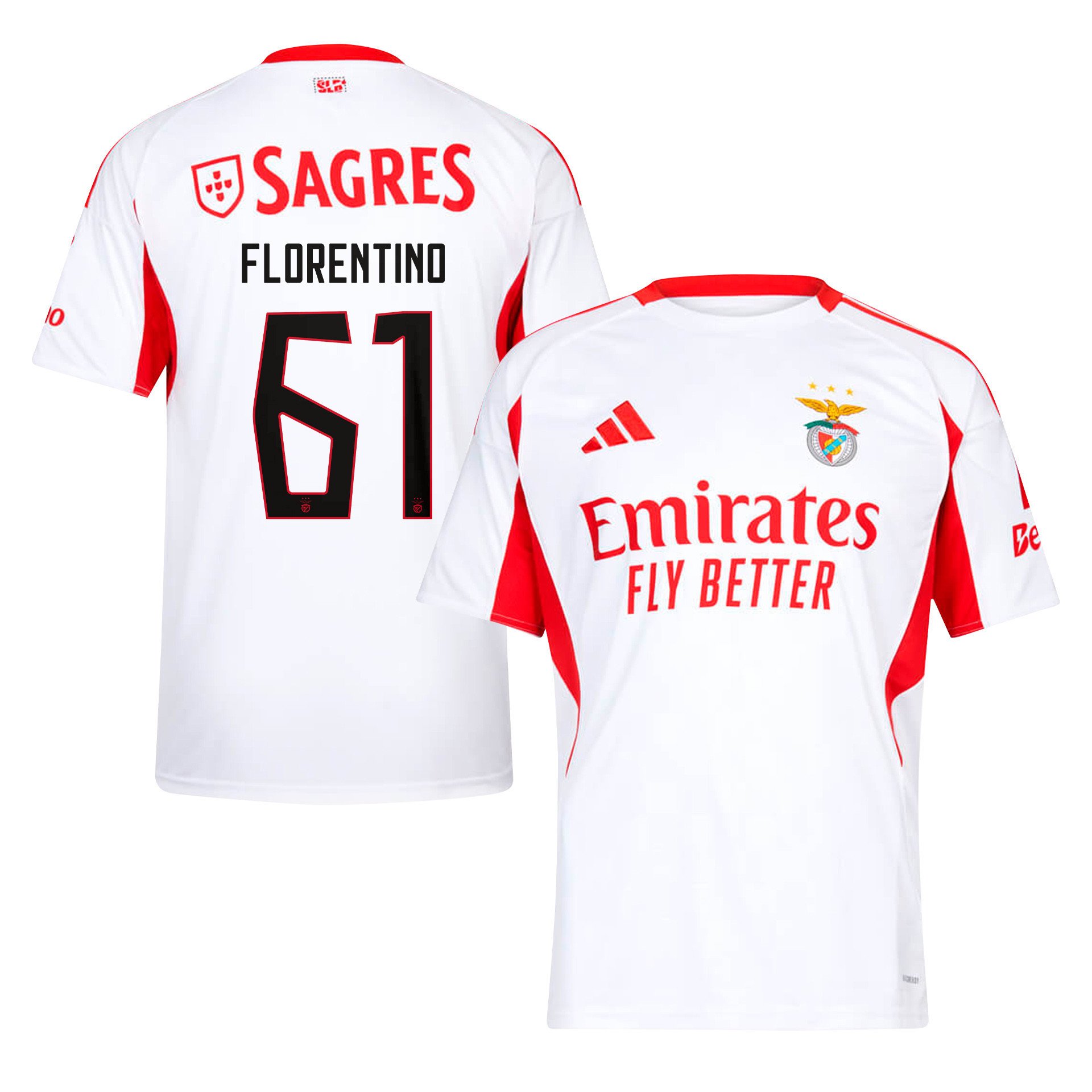 Florentino 61 SL Benfica 2025/26 Away Men Jersey - White