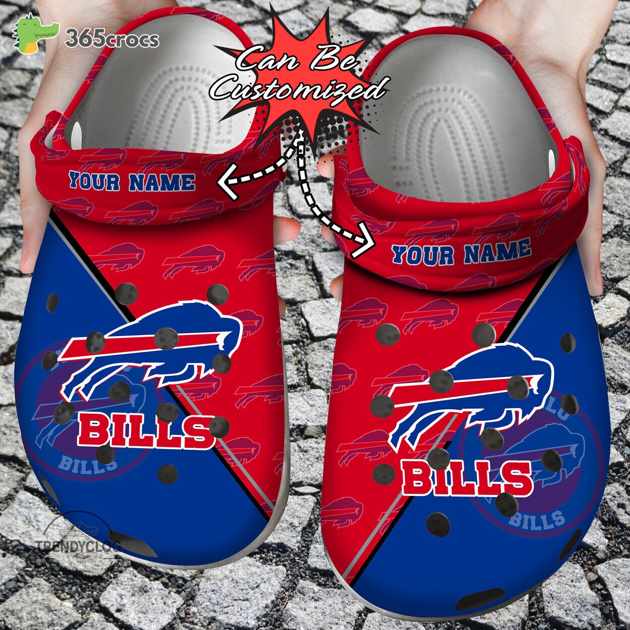 Football Personalized Buffalo Bills Team Pattern Clog Shoes
